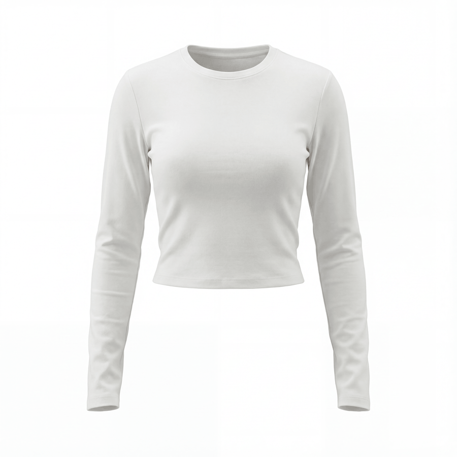 Essential Long Sleeve Top on model