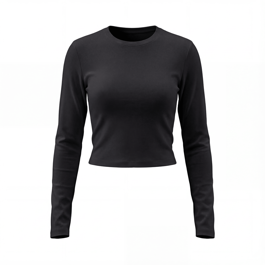 Essential Long Sleeve Top on model